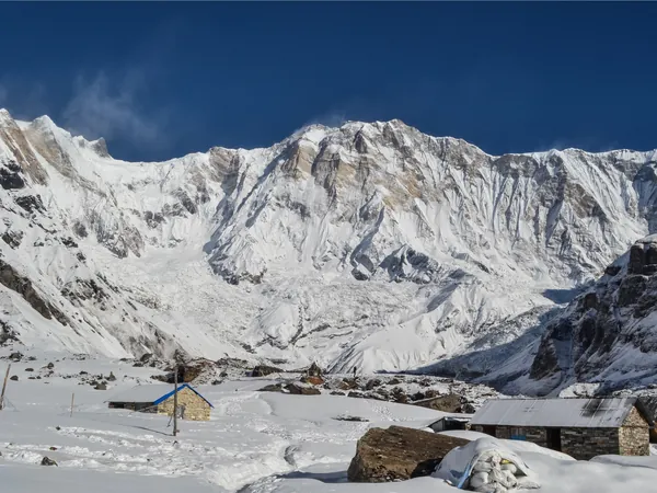Annapurna Base Camp under snow