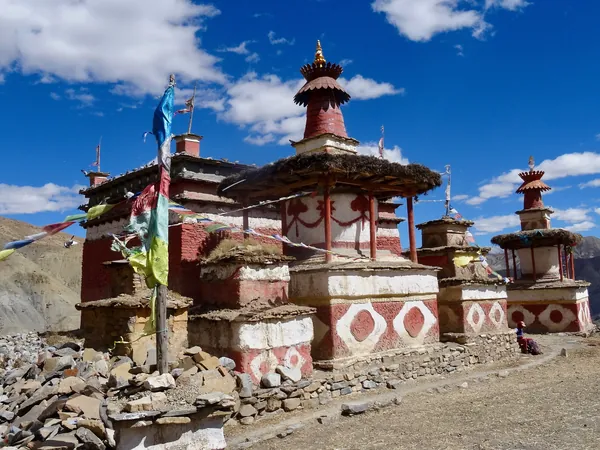 Chortens and prayer flags in Upper Dolpo