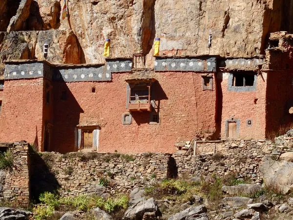 A monastery built against the cliff