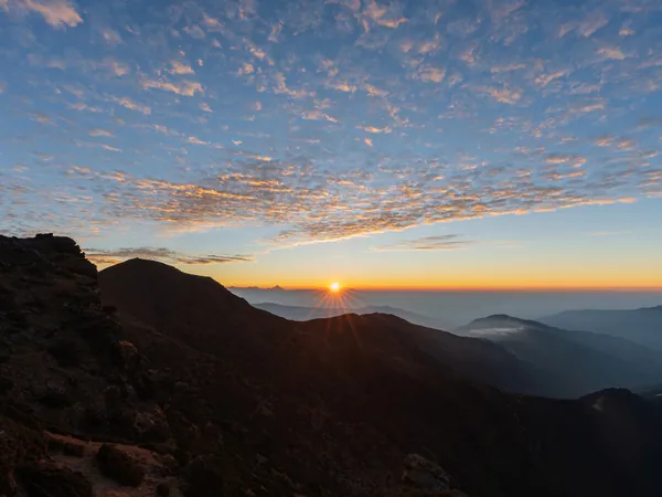 First light over the Himalaya from Pikey Peak